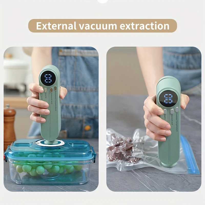 Portable Usb Charging Vacuum Sealer A Multifunctional Food Sealer With Sealing External Suction Inflation Functions New Hot Sale