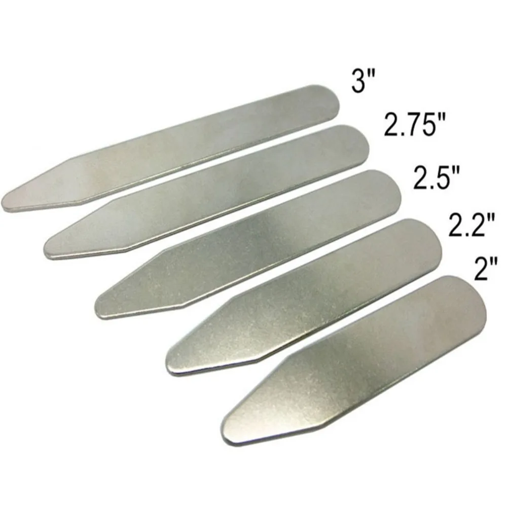 40 Stuks 2.0 "2.2" 2.5 "2.7" 3.0 "Rvs Shirts Kraag Blijft Botten Versteviger voor Heren Overhemd Business Party Sieraden