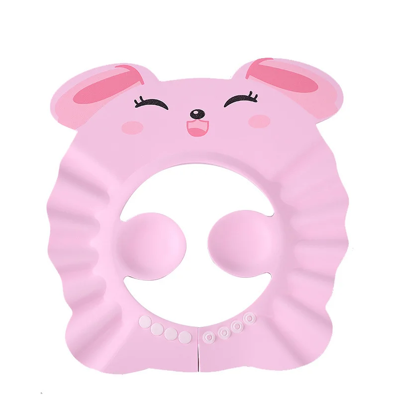 Touca de banho de animal fofa, proteção para os olhos, proteção para os ouvidos, leve, desenho animado, touca protetora para banho de bebê, shampoo, cuidados com o banho