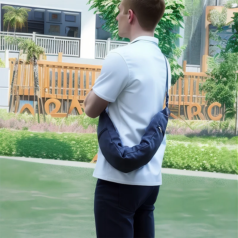 Multifunctionele crossbodytas voor nekkussen, unisex studentenreispakket, handige, ruimtebesparende kussentas