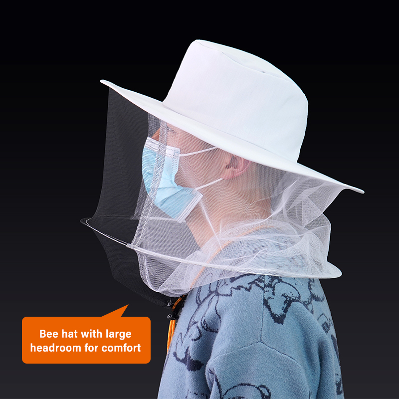 BeeKeeping Professional Beekeeper Hat With Brim Face Thickening Sunscreen Half-Length Special Protection Beekeeper