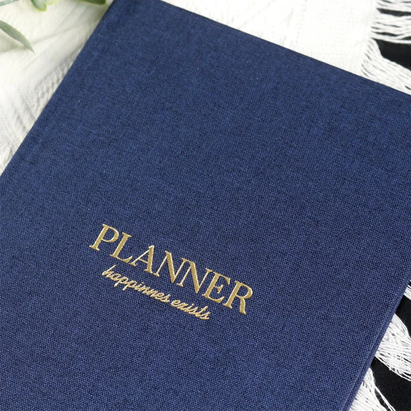 Personalizzato. Quaderni personalizzati quaderno con copertina rigida in tessuto A5 con stampa a caldo