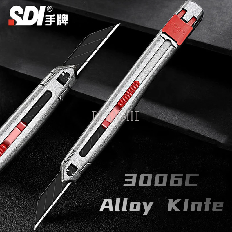 Couteau utilitaire de marque à main SDI, vente en gros, couteau à stylo en alliage, processus Anti-secouement, petit couteau utilitaire en acier allié à 30 degrés 3006C