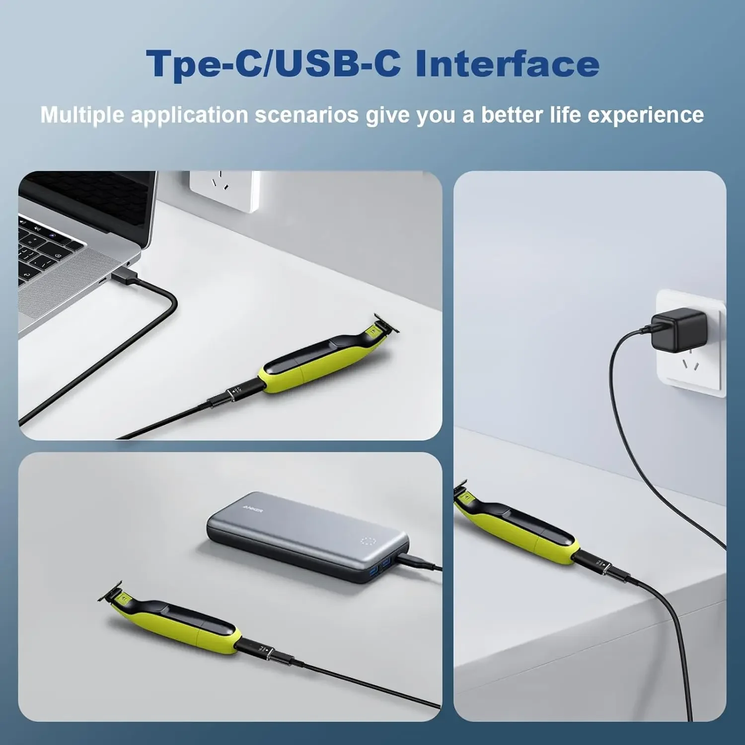 USB ​   Тип C PD в DC 4,3 В 5 В адаптер питания преобразователь для бритвы Philips бритва электрическая машинка для стрижки волос разъем для быстрой зарядки