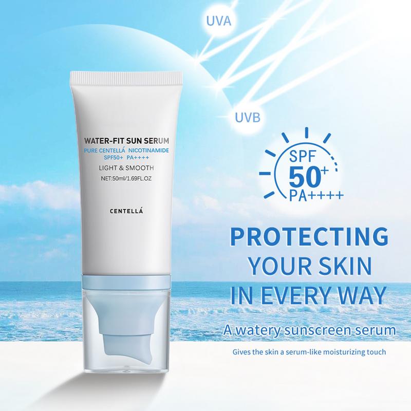 Sunscreen SPF 50 Centella Asiatica No Sticky Refreshing Sunscreen 50ml Sunscreen Essence for Dry Oily Sensitive Skincare