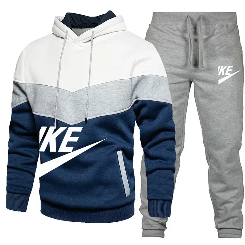 Conjunto de otoño e invierno para hombre, ropa interior con cremallera, ropa deportiva informal, ropa deportiva de marca, ropa deportiva, 2024