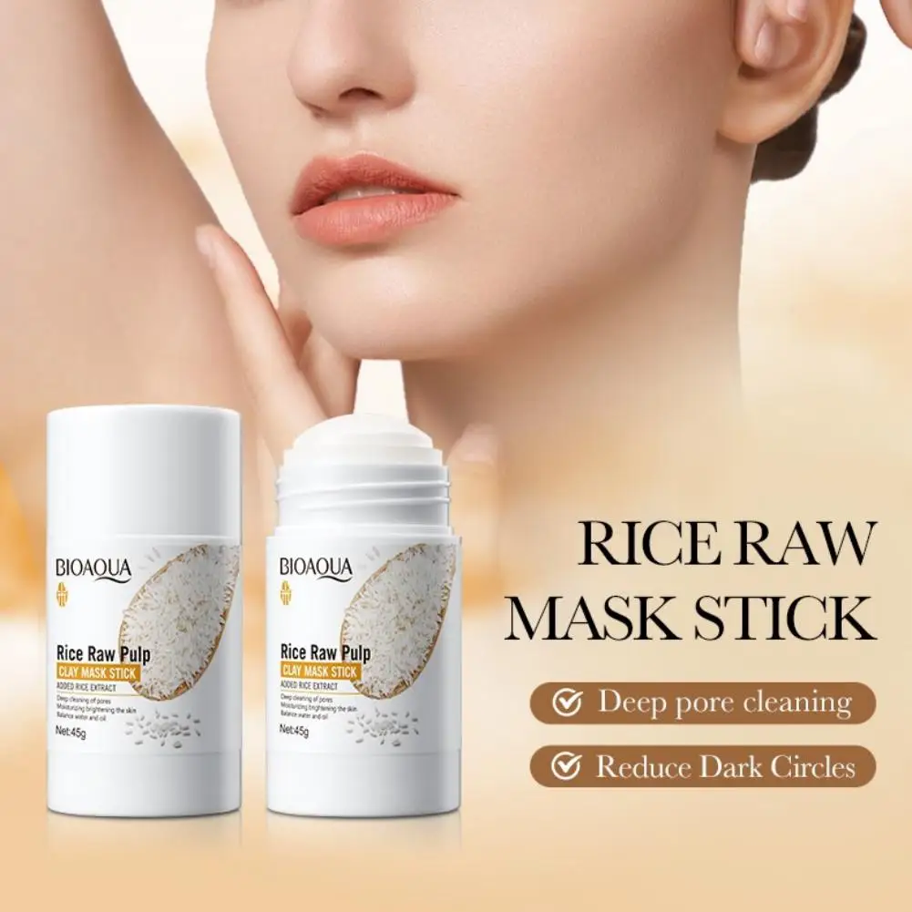 Mascarilla de barro de pulpa cruda de arroz blanco, mascarilla hidratante para eliminación de espinillas, limpieza de poros, productos para el cuidado de la piel, 1/3/5 Uds.
