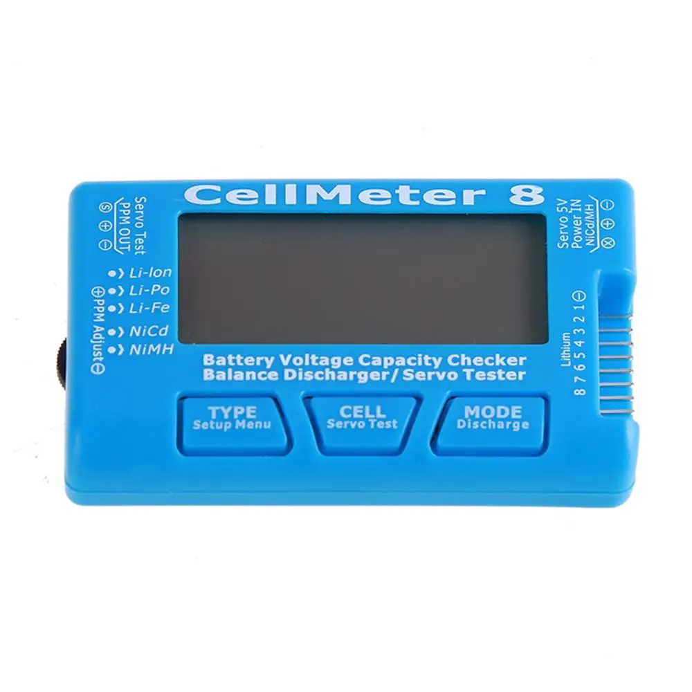 RC CellMeter-8 1-8S измеритель напряжения емкости аккумулятора LiPo li-lon NiMH метр 8, высокое качество, оптовая продажа