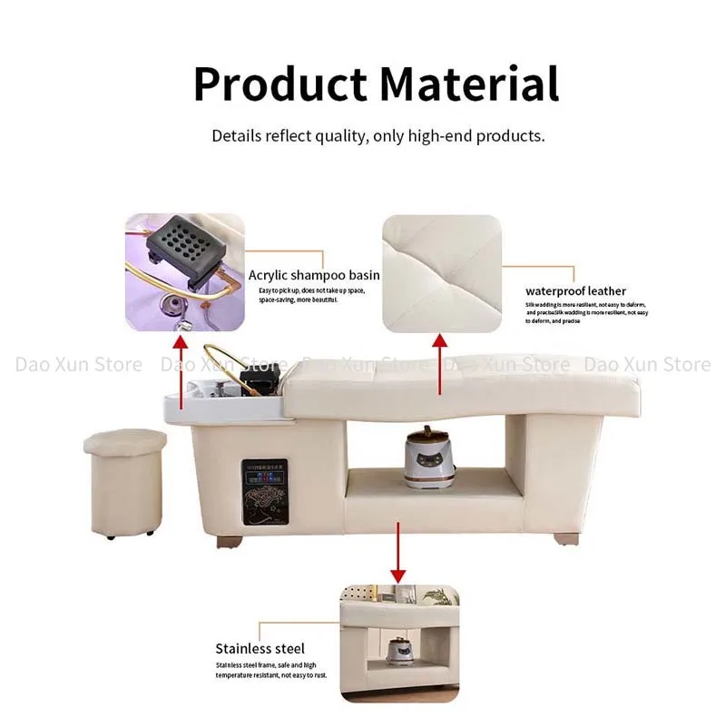 Chaise Japonaise pour Shampoing, Spa, struction igation à l'Eau, Traitement Capillaire en Surpoids, Salon de miles