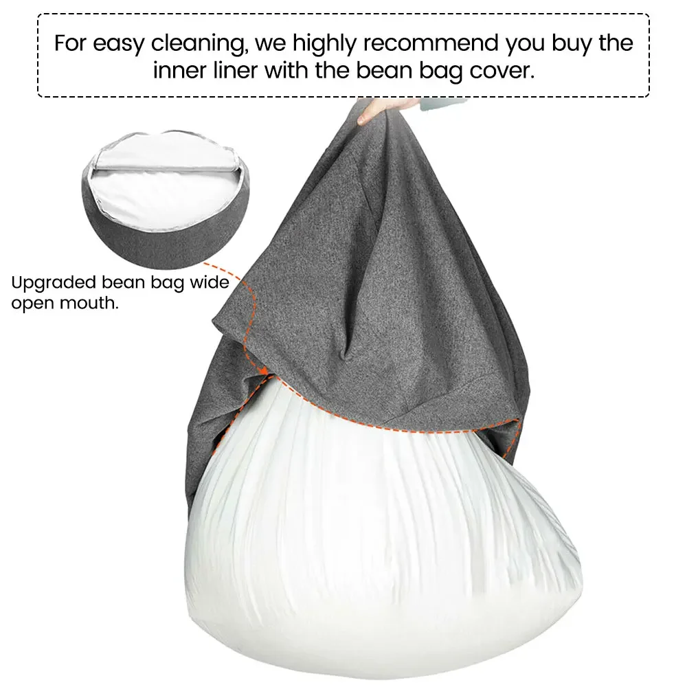 OTAUTAU 1/2pc Sofas Cover Without Filler Removable Lazy Sofa Inner Liner Washable Replacement Bean Bag Insert Pouf Beanbag
