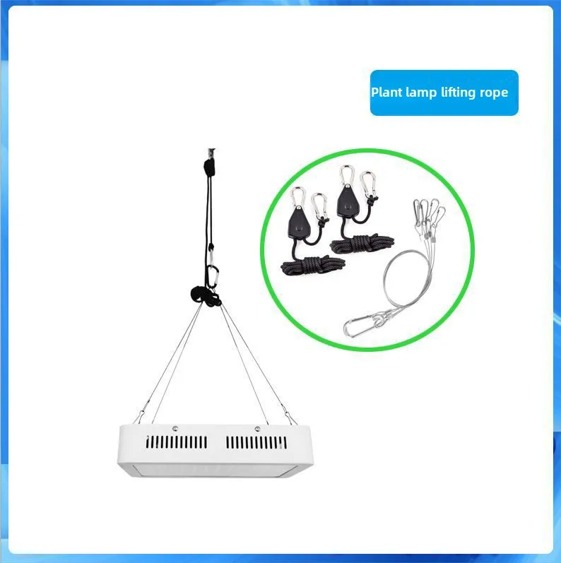 調節可能なロープ,植物照明,LEDストラップ,成長テント,ラチェットスリング,プラスチックプーリー,1,8