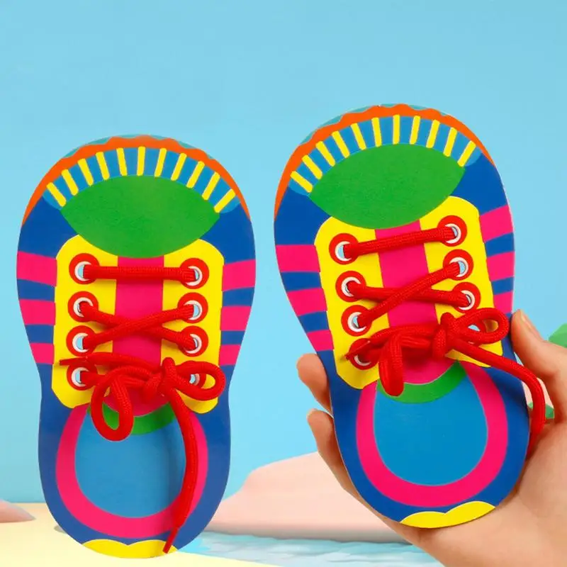 Tying Shoelaces Practice toys for child Learn To Tie Shoelaces Fine Motor Toy Learn To Tie Shoe For Kid Shoelace Threading Teach
