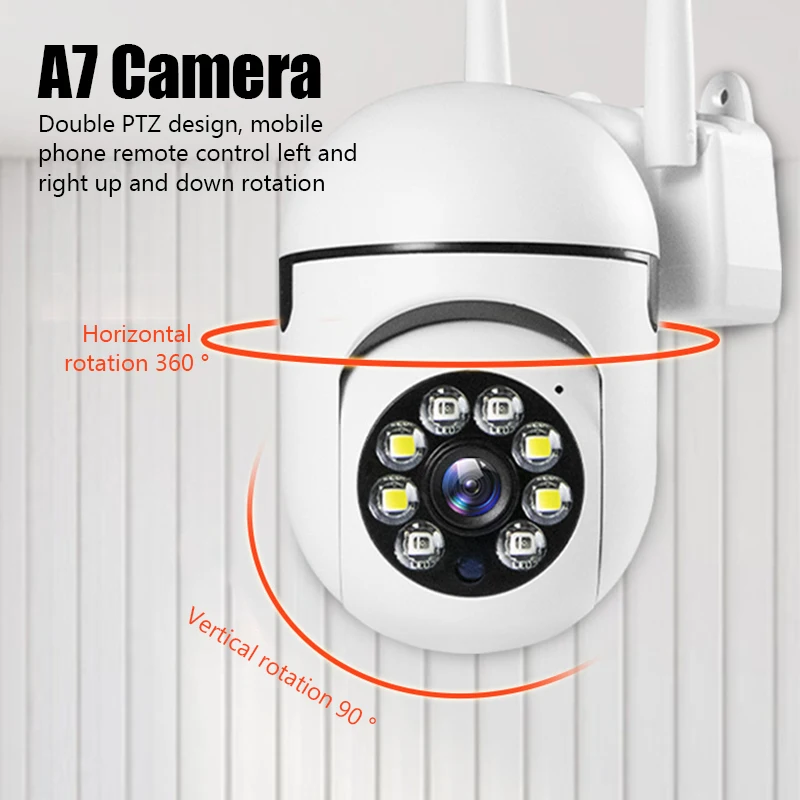 2MP Drahtlose Sicherheitsüberwachung PTZ Kamera Wifi IP Outdoor 5X Zoom Kameras AI Human Tracking Zwei-wege Audio HD Nacht Farbe Cam