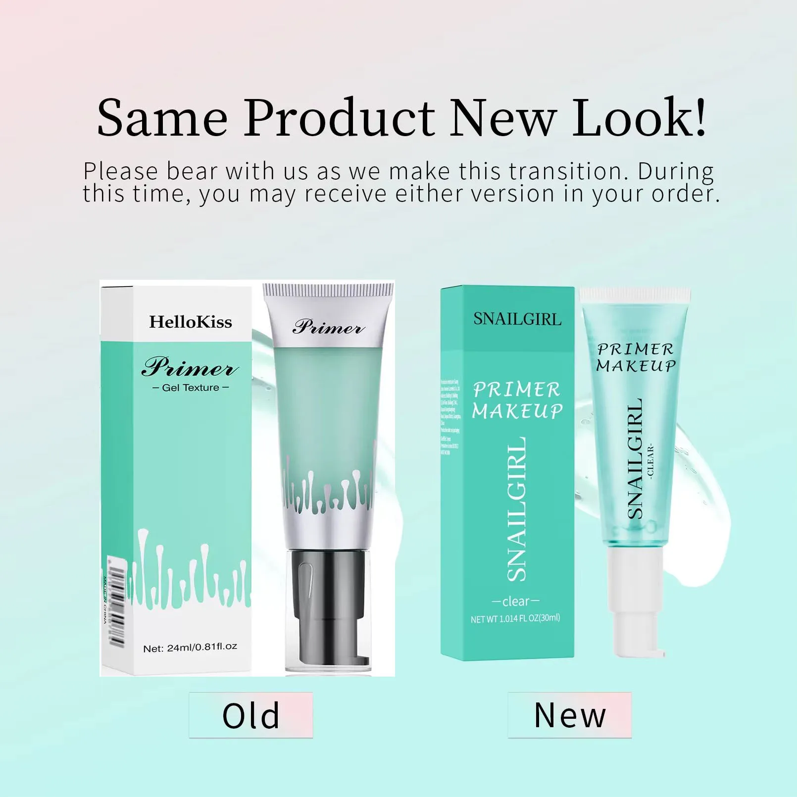 24ml Power Grip Primer เจล Hydrating Face Primer สําหรับ Smoothing Skin จับแต่งหน้าที่มองไม่เห็น Pore ไม่มีสี Primes