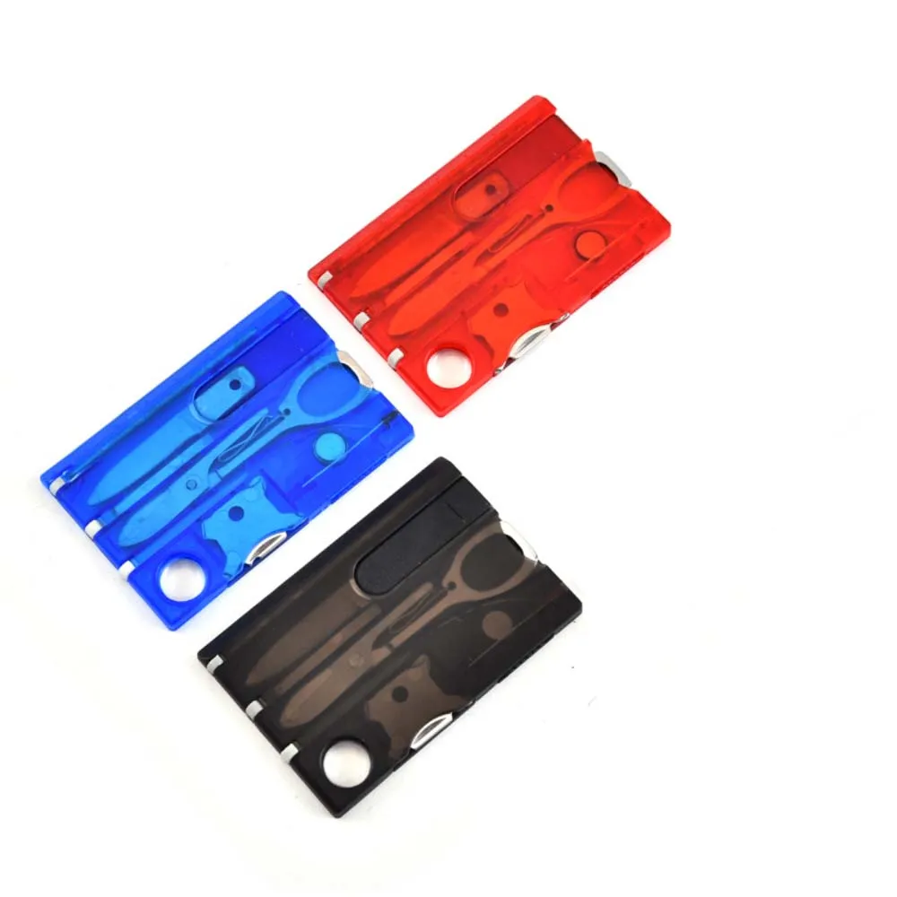 Combinazione di carte per coltelli svizzeri multifunzionali da campeggio Strumento di sopravvivenza multiuso Carta per attrezzi per abiti di bellezza
