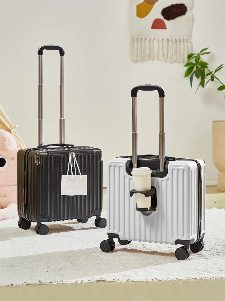 Mala de Viagem Portátil de 8 Polegadas, Pequena e Leve, para Homens e Mulheres, Fácil de Transportar, Material io com Fec...