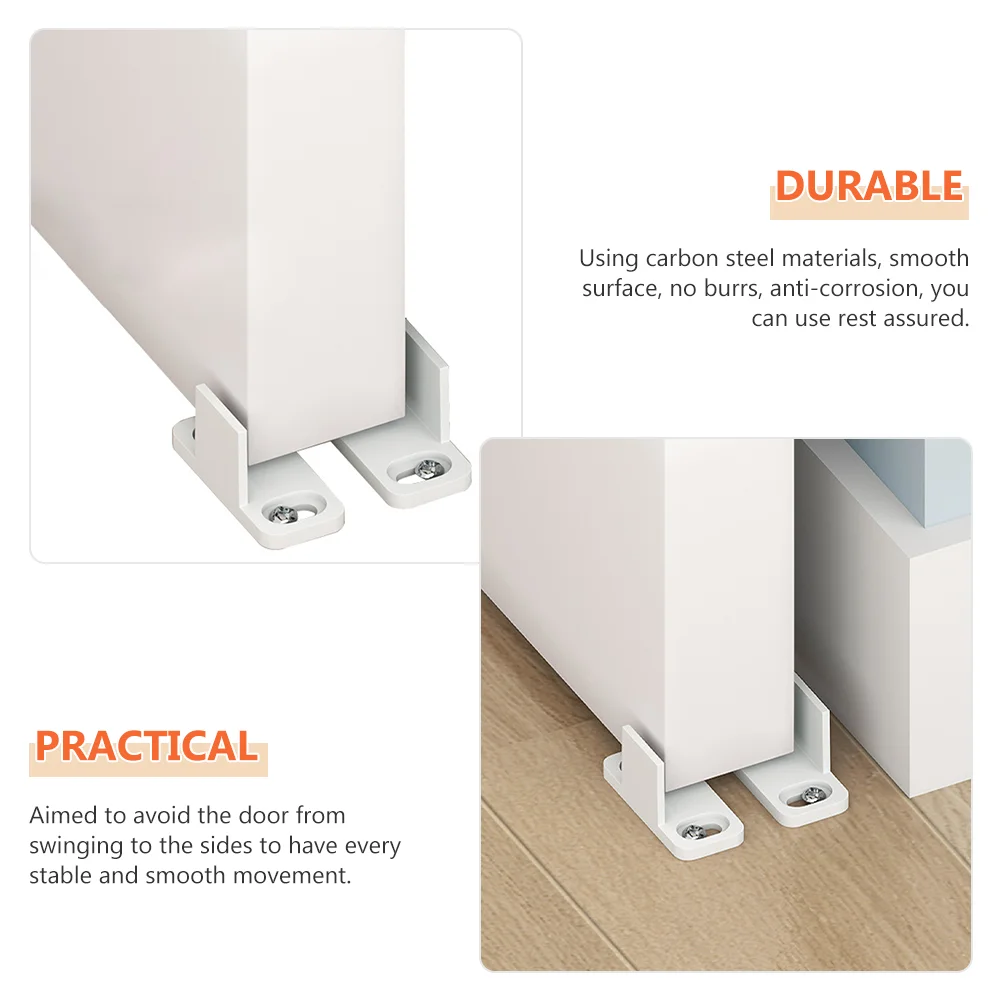 Barn Door Floor Guide Sliding Door Bottom Floor Guide Stopper Hardware Part for Rolling Sliding Cabinet Doors Smooth Silent