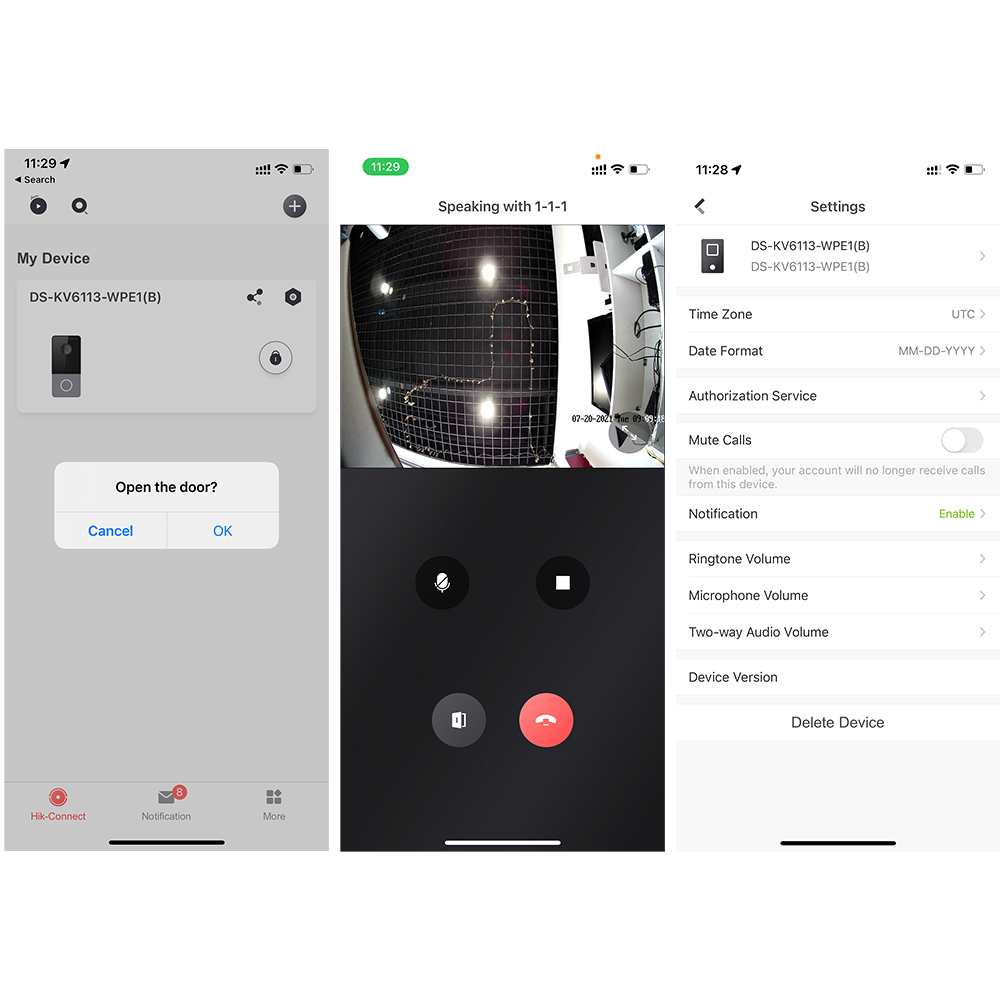 HIKVISION DS-KIS603-P (C) KIT de intercomunicação de vídeo POE multilíngue 802.3af, inclui DS-KV6113-WPE1 (C) e DS-KH6320-WTE1 e switch PoE