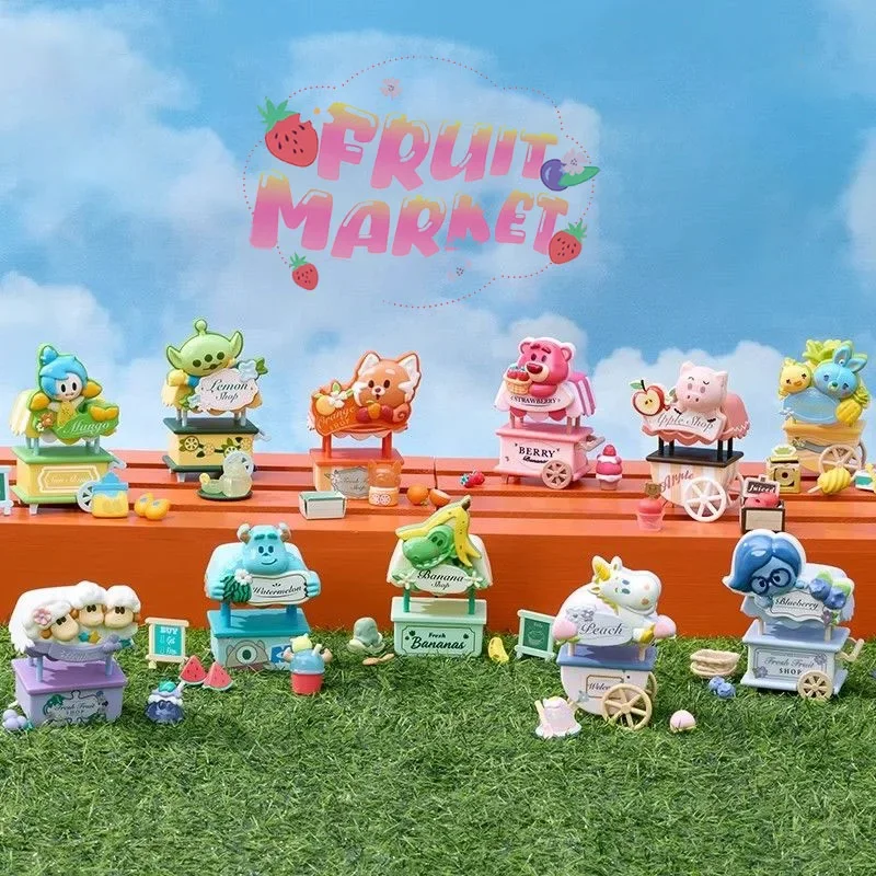 MINISO Disney Fruit Market Rex Sully Mike Lotso Hamm Sadness Unicorn Blind Box Gifts Toy Model Anime Figures Collect Ornaments