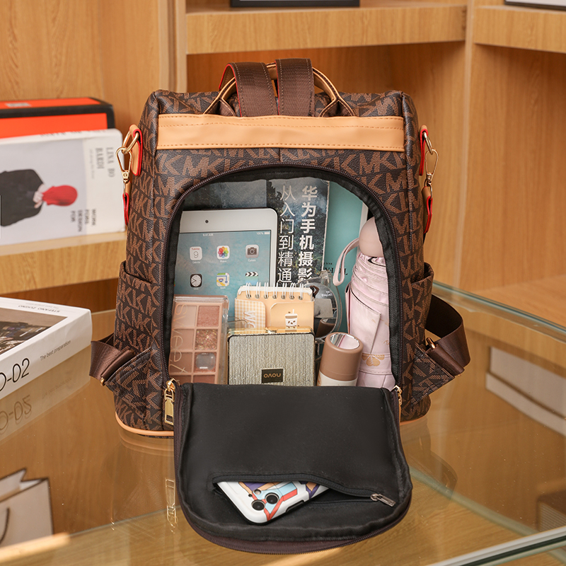 Mochila antirrobo de PVC para mujer, bolso de hombro impermeable, informal, para ir de compras, de viaje, escolar
