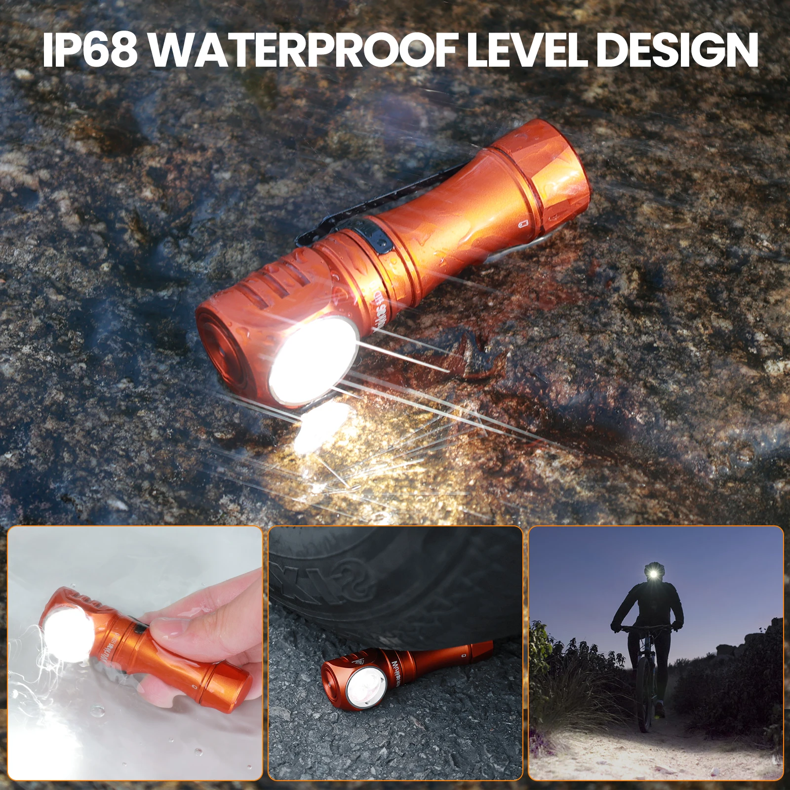 Wurkkos HD10 faro recargable 14500 IP68 EDC 1200Lm 3*90 LED CRI + 3 * RGB Aux LED Anduril 2,0 pesca Camping antorcha