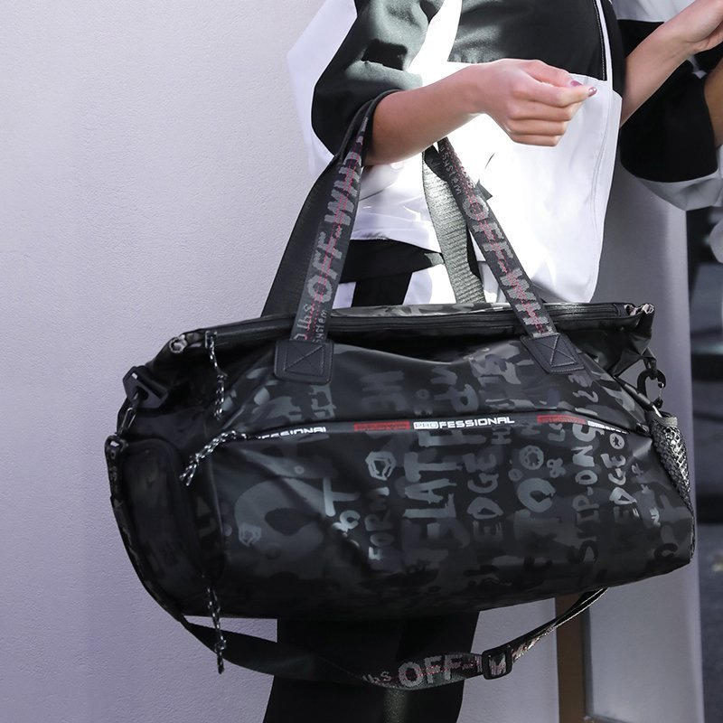 Bolsas de gimnasio para mujer, bolso de viaje de gran capacidad, separación de ropa seca y húmeda, bolsa deportiva para Fitness, bolsa portátil de almacenamiento de nailon impermeable