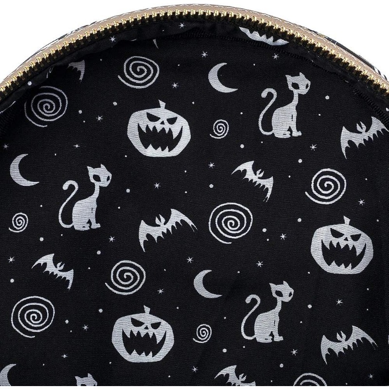Loungefly Disney Nightmare Before Christmas Tarot Card AOP Womens Double Strap Shoulder Bag Purse Mini Backpacks