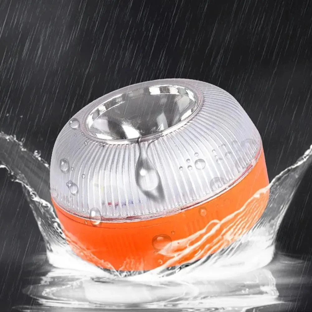 Faro di emergenza magnetico per auto - Lampada di avvertimento lampeggiante stroboscopico, luce di segnalazione di sicurezza del veicolo (batteria non inclusa, V16