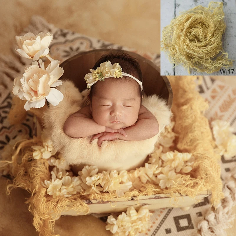 การถ่ายภาพสําหรับทารกแรกเกิดเด็ก Prop Handmade Twine พื้นหลังพรมตะกร้า Stuffer Filler Props สําหรับถ่ายภาพอุปกรณ์เสริม