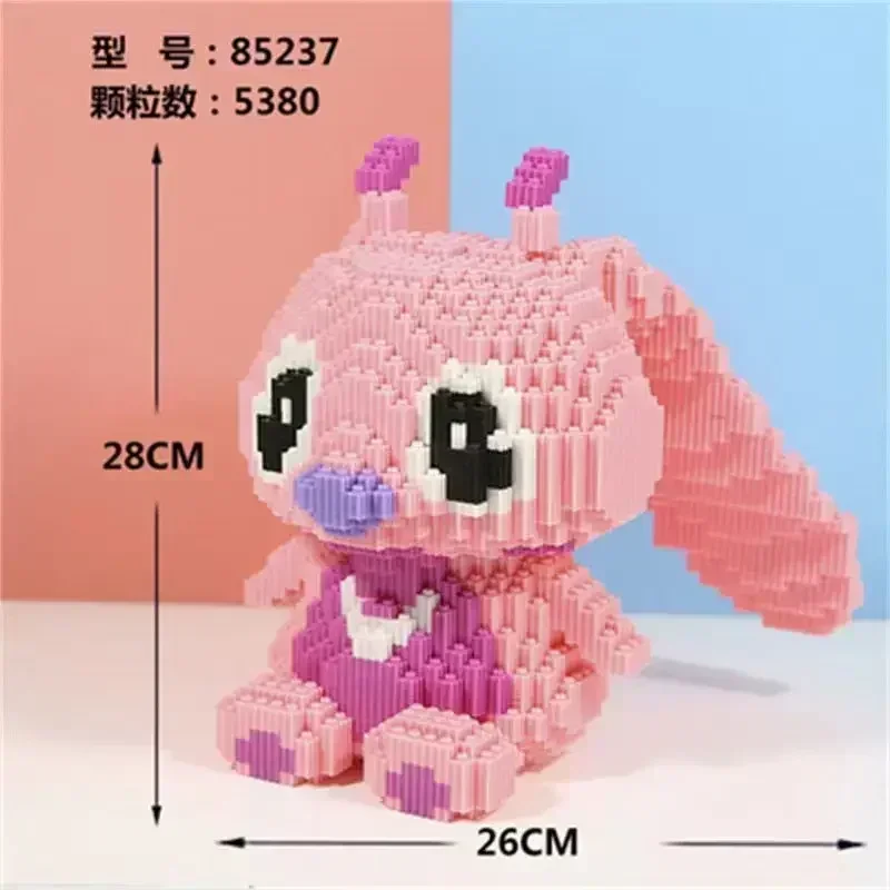 New Disney Building Block Stitch Giant Stitzer Assembly ของเล่นเด็กของขวัญวันเกิดปริศนาเดสก์ท็อปตกแต่ง Fast การจัดส่ง