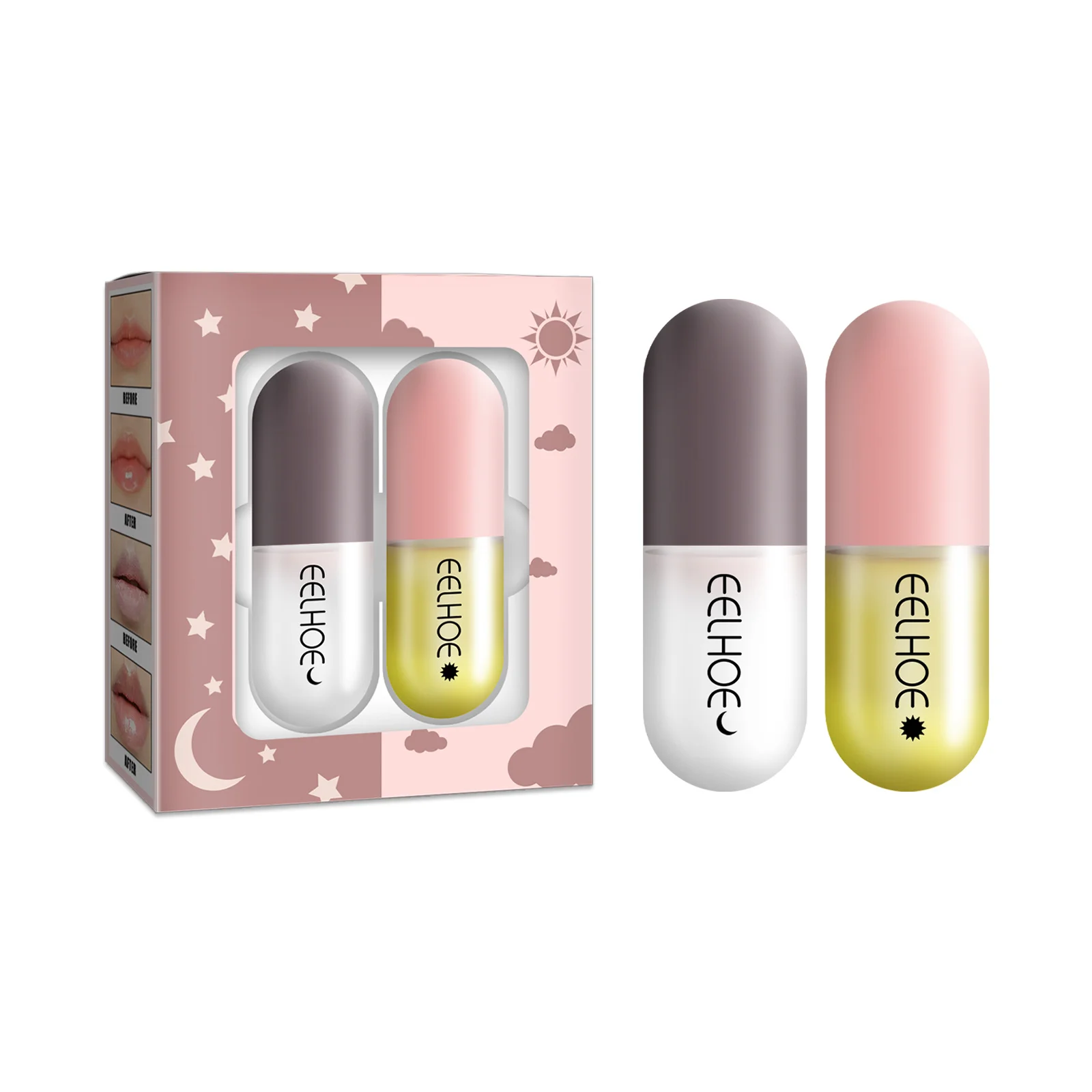 EELHOE balsamo per le labbra idratante Anti screpolature idratante per le labbra riparazione Anti-asciugatura di lunga durata le linee delle labbra aumentano l'elasticità rossetto