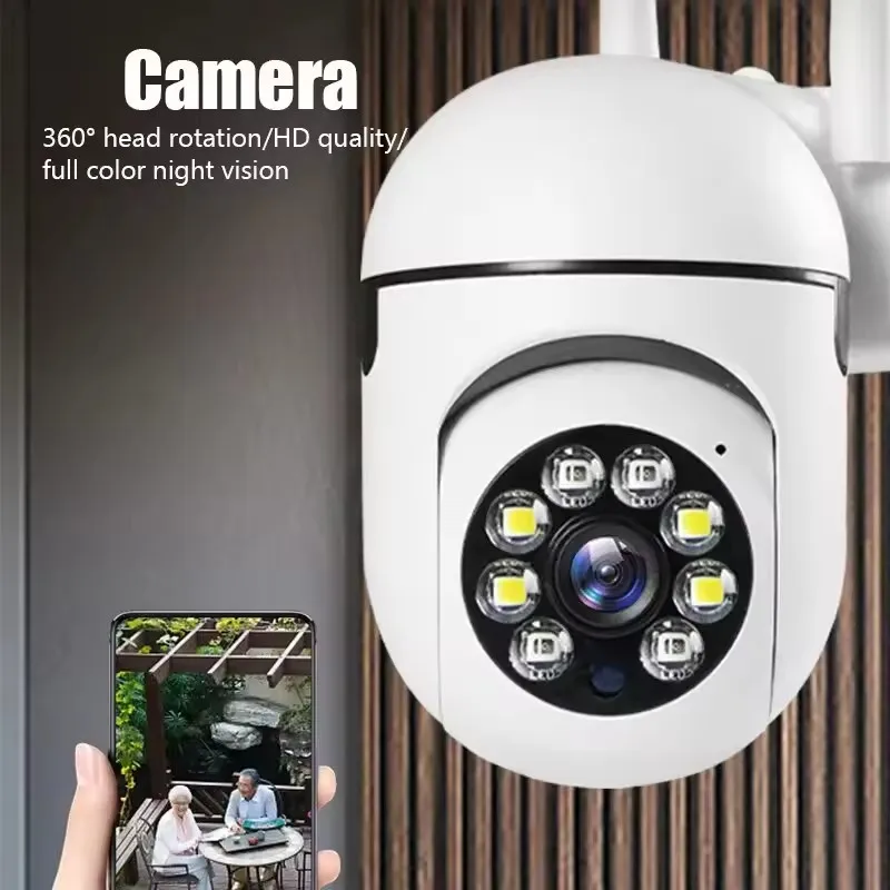 Telecamera WiFi da 3 MP Telecamera IP PTZ domestica Telecamera di sorveglianza wireless audio notturna a colori Telecamera CCTV di sicurezza con tracciamento automatico domestico