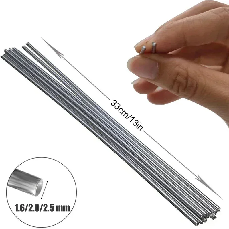 10-200 pz Bacchette per Saldatura in Alluminio Hai bisogno di Strumenti per Polvere di Saldatura Fori di Riparazione del Filo di Saldatura Argento Universale A Bassa Temperatura Facile da Fusione