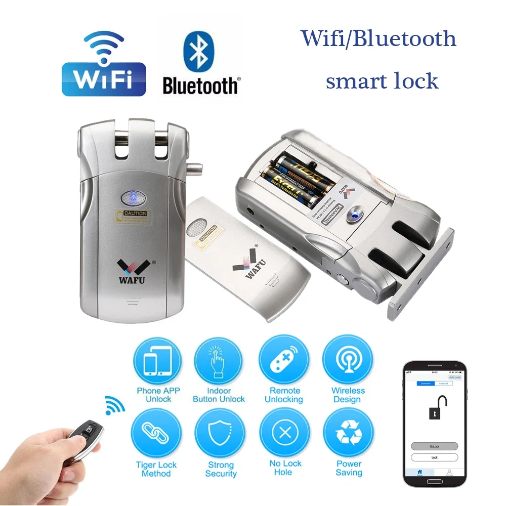 Smart Türschloss Drahtlose WIFI Bluetooth Steuerung Unterstützung Tuya APP Elektronische Keyless Tür Unsichtbare Smart Lock 433 MHz