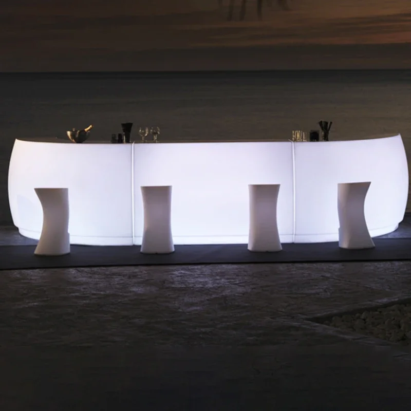 LED-Stehtisch, große Esstische, Küchenmöbel, stehend, Kuchen, Außenbereich, Raumdekoration, Buffet, hoch, cool, klein, hell, Theke, Party