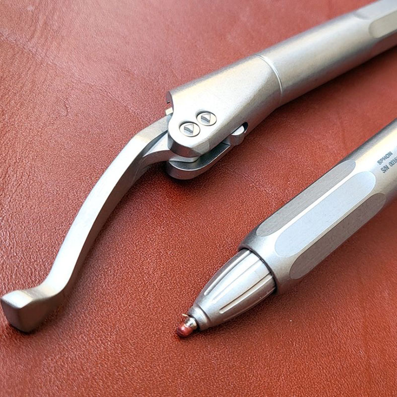 Microtech-男性用チタン合金サイフォンペン,多機能タクティカルペン,キャンプ,自己防衛,ブレークウィンドウ,署名ペン