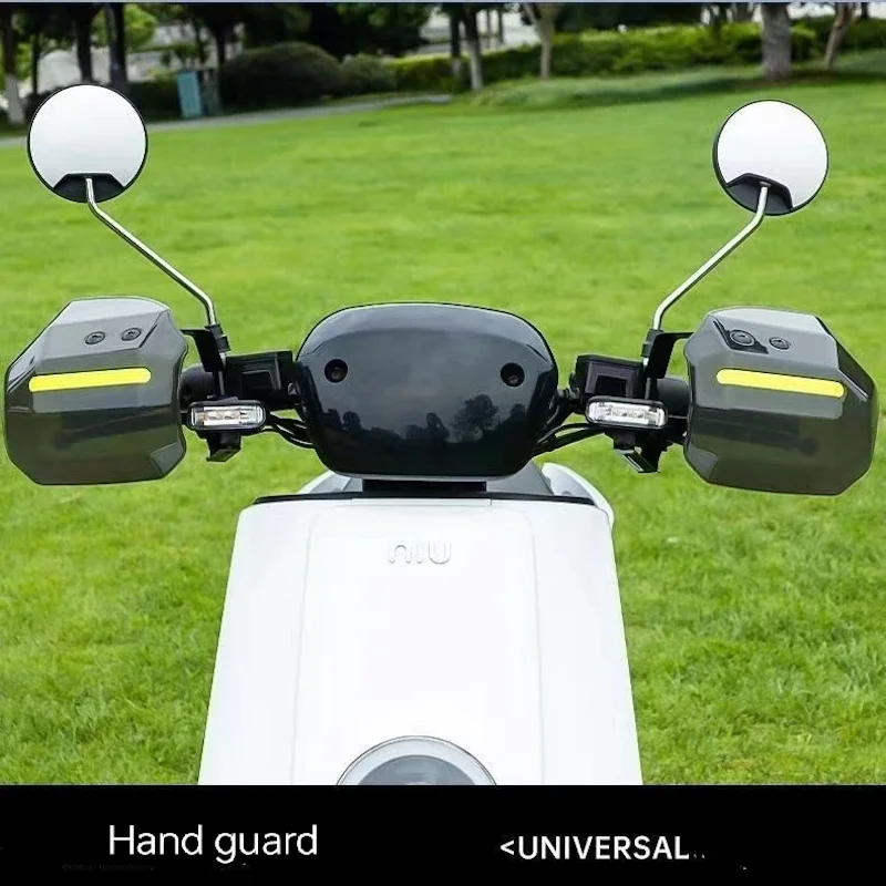 Fácil de instalar e desmontar protetor de mão para scooter motocicleta atv com faixa reflexiva noturna vento chuva e proteção solar