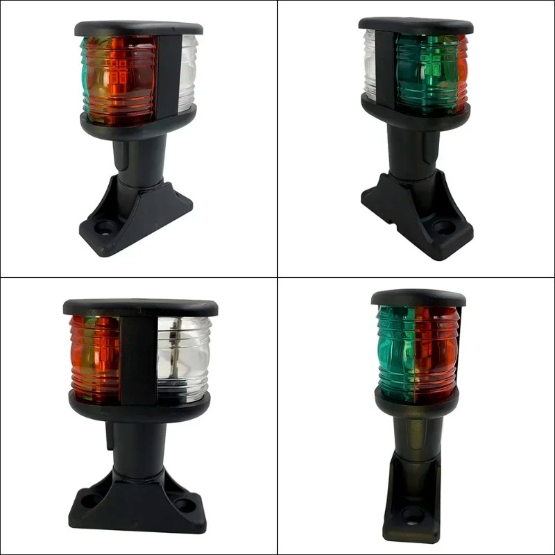 12V LED IP65 Driekleurig Allround Wit Roestvrij Staal en Plastic Marine Boot Masthead Navigatielicht voor Marine Schepen