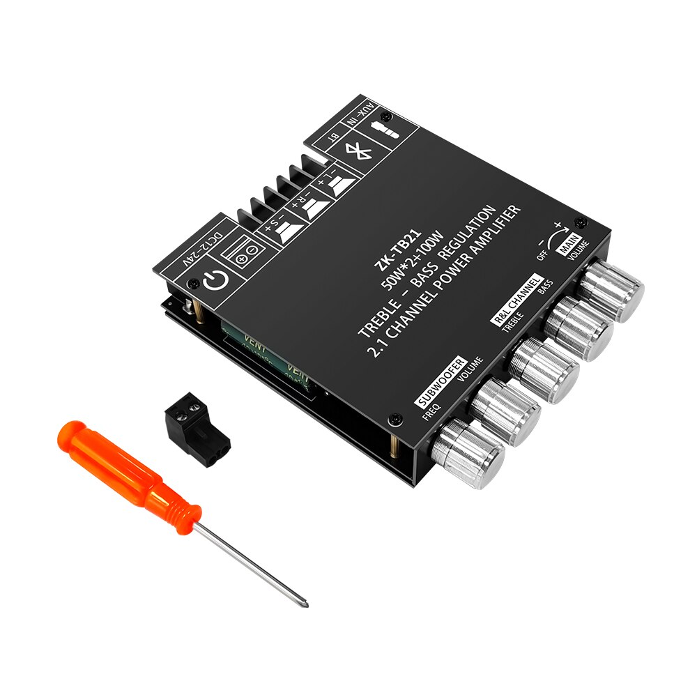 ZK-TB21 Bluetooth-5,0-Subwoofer-Verstärker platine 50W * 2 + 100W 2,1-Kanal-Audio-Stereo-Bass verstärker tpa3116d2