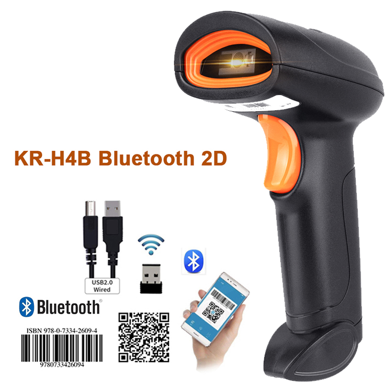 L8BL Bluetooth 2D czytnik kodów kreskowych i S8 QR PDF417 2.4G bezprzewodowy przewodowy ręczny skaner kodów kreskowych obsługa USB telefon komórkowy iPad