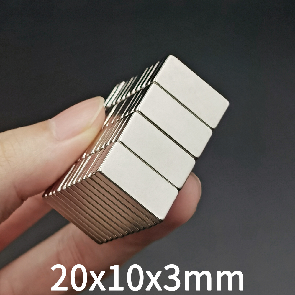 10/20Pcs 20x10x3mm Block Neodymium Rectangular Imanes 20mm X 10mm X 3mm NdFeB Super Powerful Strong Magnetic Permanent 20*10*3