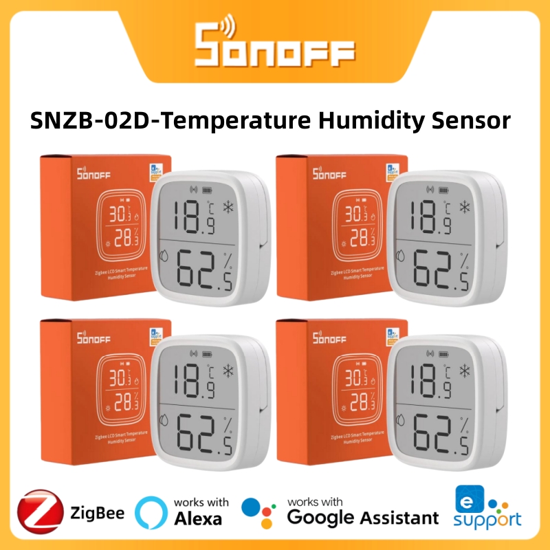 SONOFF SNZB-02D Zigbee ЖК-дисплей, умный датчик температуры и влажности, умный дом, удаленный мониторинг в реальном времени, работа с Alexa Google Home