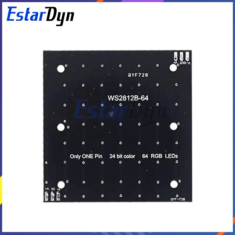 Pannello a matrice LED 8x8 WS2812 64 pixel RGB 5050 SMD, indirizzabile programmabile per Arduino/ESP32, decorazioni/segni fai da te ad alta luminosità