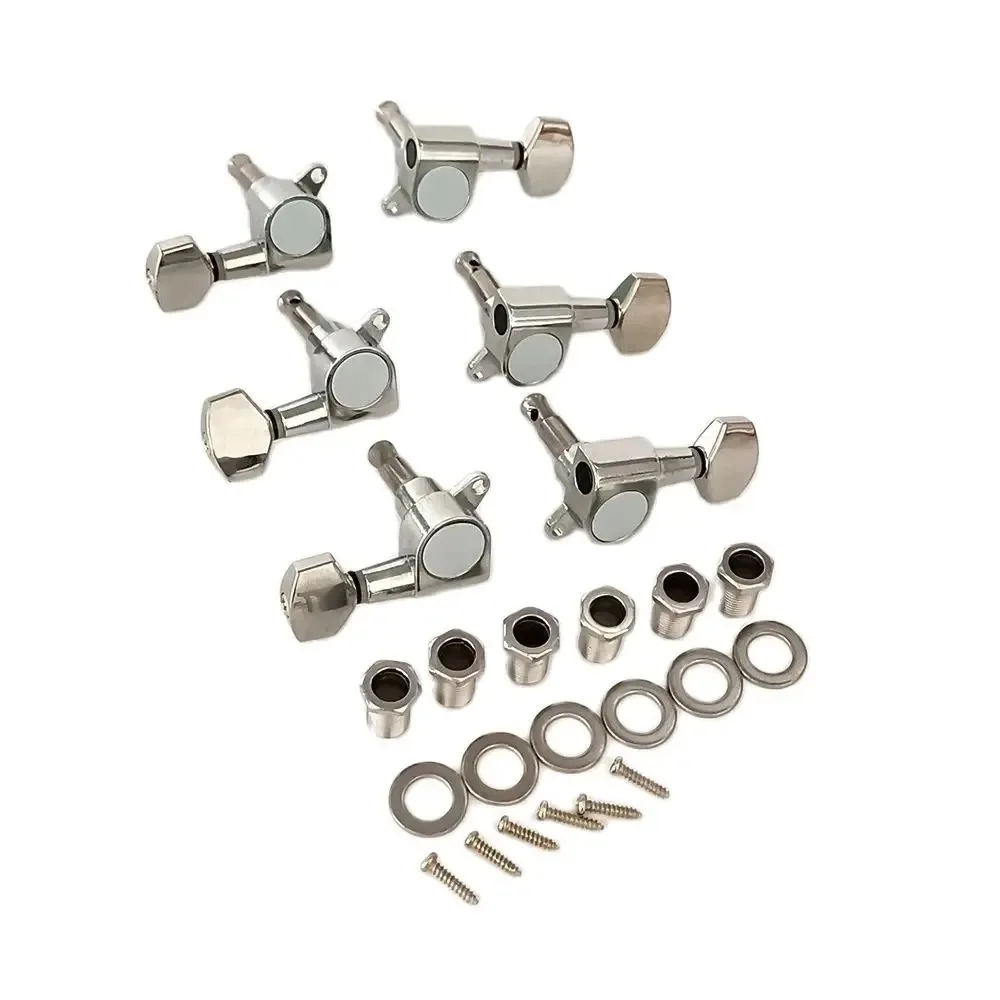 6pcs Sealed Guitar String Pegs Locking Tuners 3L3R Tuning Pegs String Tuner Acoustic Guitar Tuner Machine Head Knob 3Left 3Right