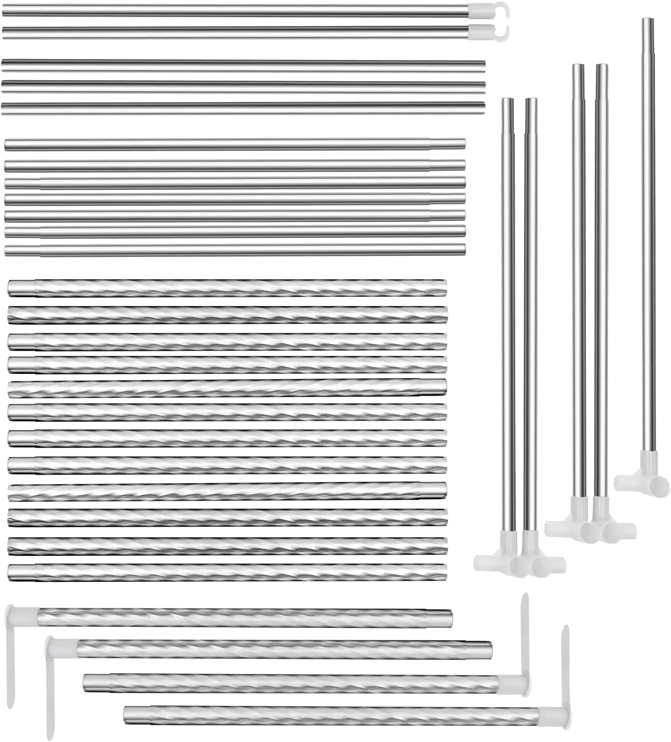 4 Corner Bed Canopy Post Frame Mosquito Netting Bracket Post Stainless Steel, Bed Canopy Post 1.5x2x2m