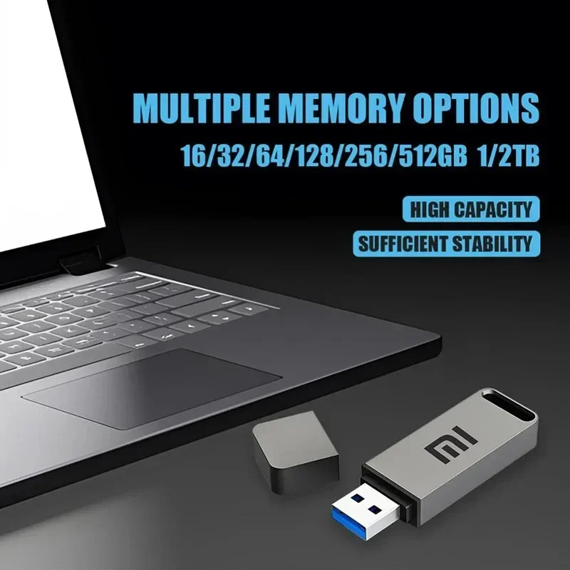 XIAOMI Original 2TB USB 3.1 Flash Drive High-Speed Pen Drive 1TB Metal Waterproof Type-C USB Memory For Computer Storage Devices