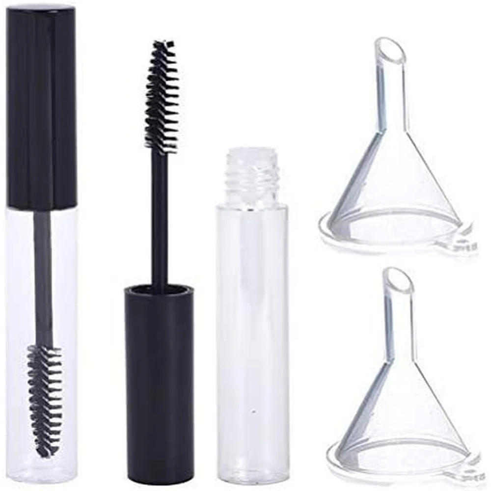 5/10Ml 2 Chiếc Trống Mascara Ống Lông Mi Cây Đũa Phép Mi Kem Hộp Đựng Chai Với Phễu Hút Chuyển Pipet lọ Chai