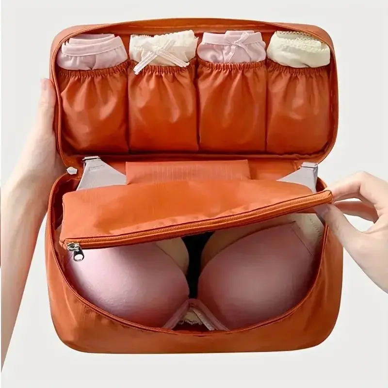 Bolsa de armazenamento de roupa íntima portátil simples, organizador leve à prova de poeira, recipiente de viagem multifuncional