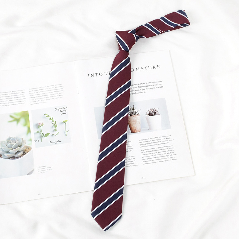 Koreaanse JK Stropdas Eenvoudige Geruite Dassen Gestreepte Stropdas Kleding Accessoires Das Uniform Strikje Vrouwen Mannen Bruiloft Stropdassen