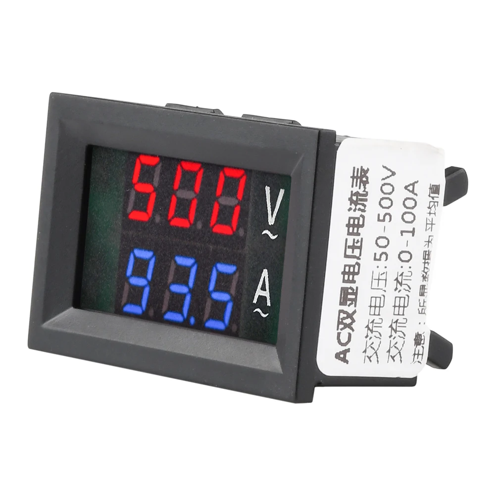 AC 220V 10A 50A 100A pantalla Dual medidor de corriente de voltaje Detector probador LED voltímetro amperímetro probador Detector con transformador
